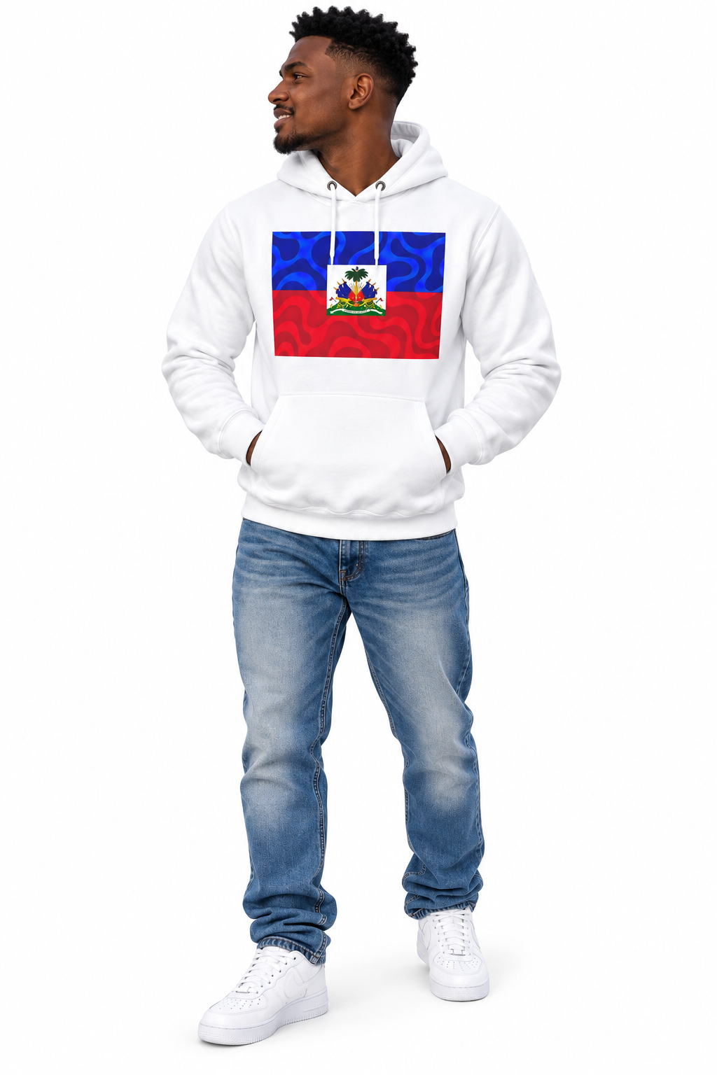 Three-Panel Fleece Hoodie